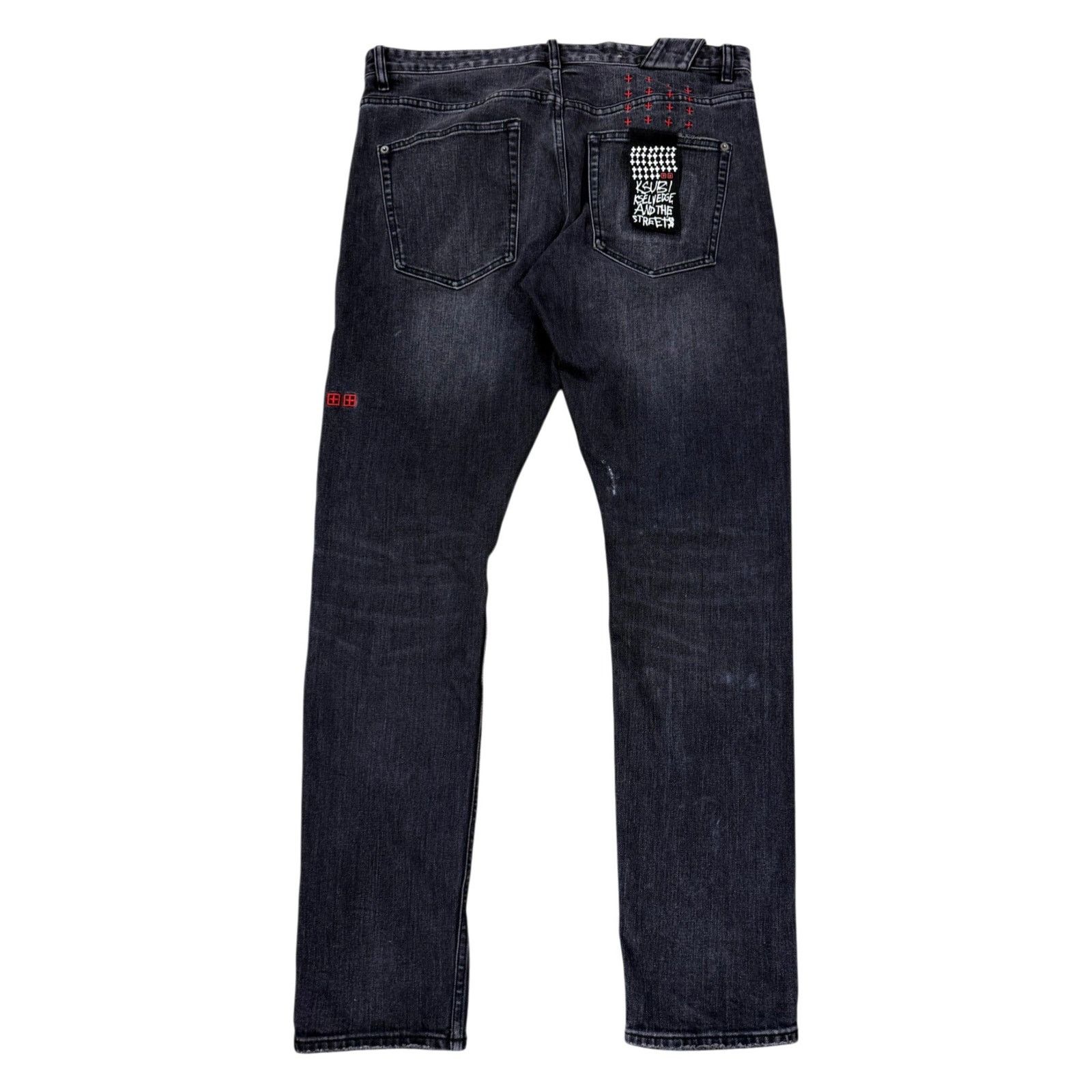 Ksubi Ksubi Black Wash & Red Jeans Size US 34 / EU 50 - 2 Thumbnail