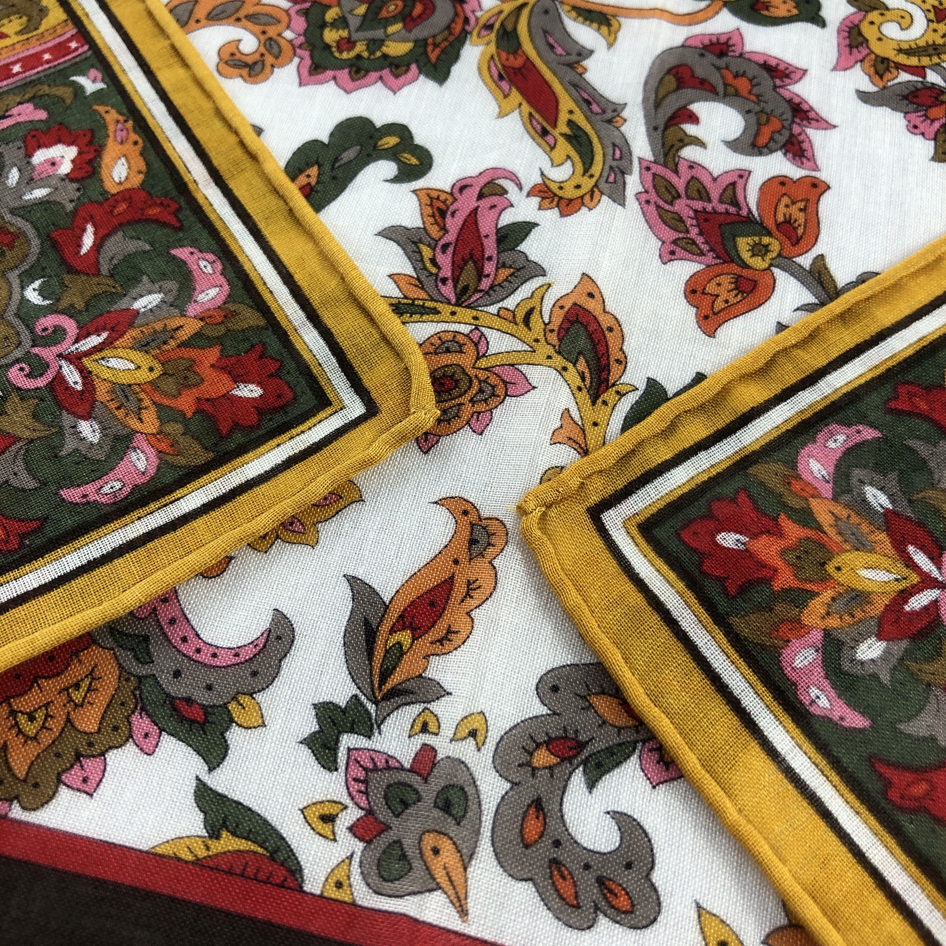 Vintage × Yves Saint Laurent YSL Paisley Handkerchief Neckerchief Bandana H2603 Size ONE SIZE - 4 Thumbnail