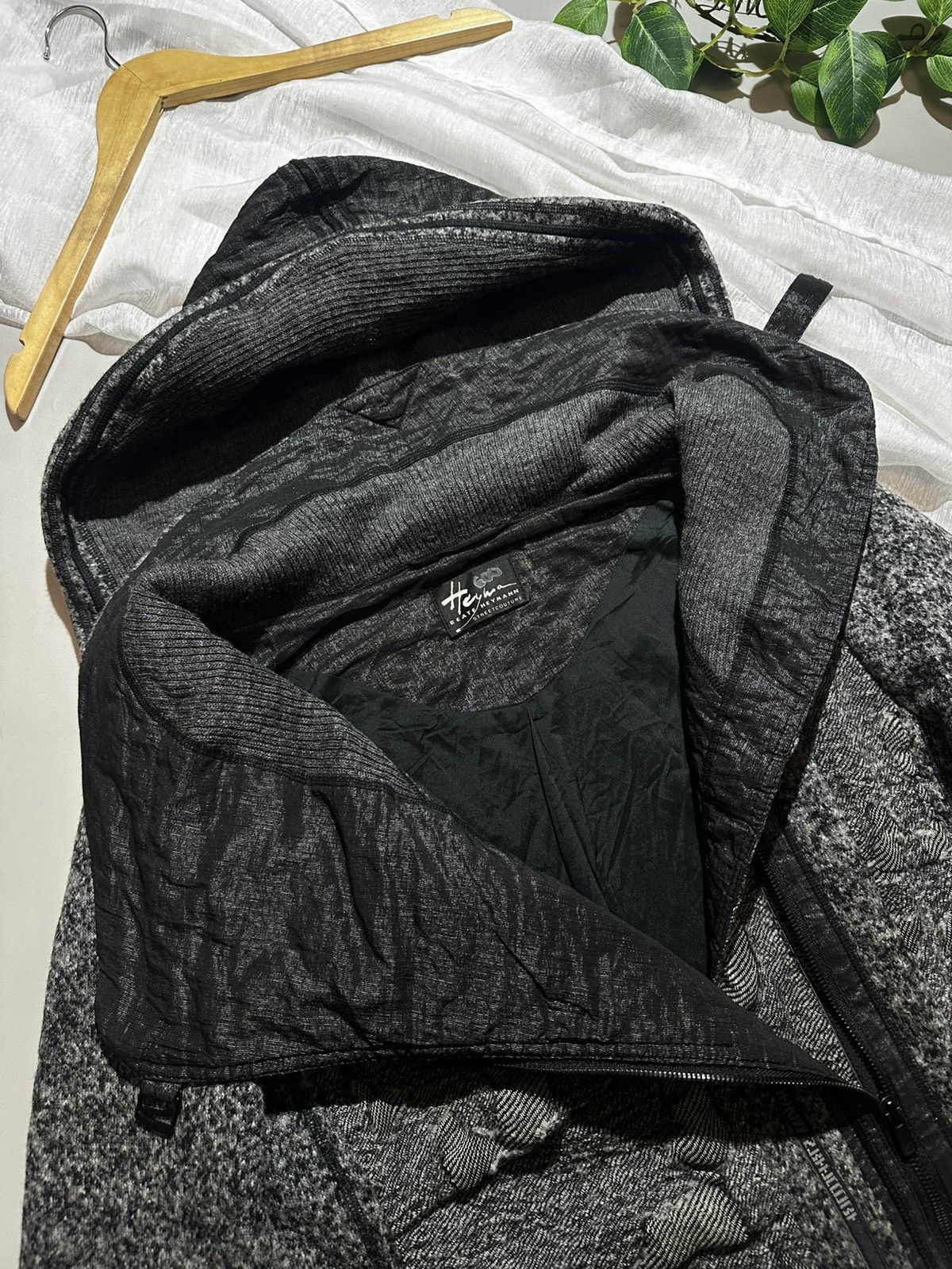 Other Beate Heymann Streetcouture Wool Jackets Textured Hooded Size L / US 10 / IT 46 - 11 Thumbnail