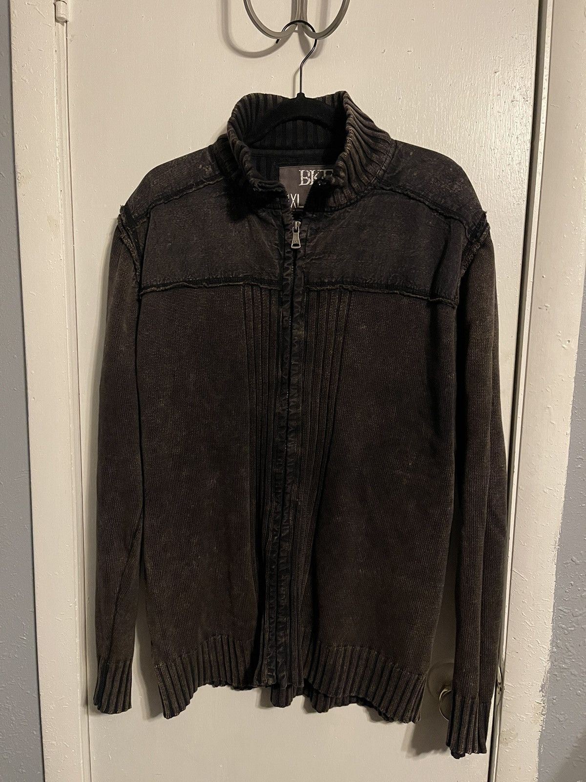 BKE Bke Knitted Zip Sweater Size US XL / EU 56 / 4 - 1 Thumbnail