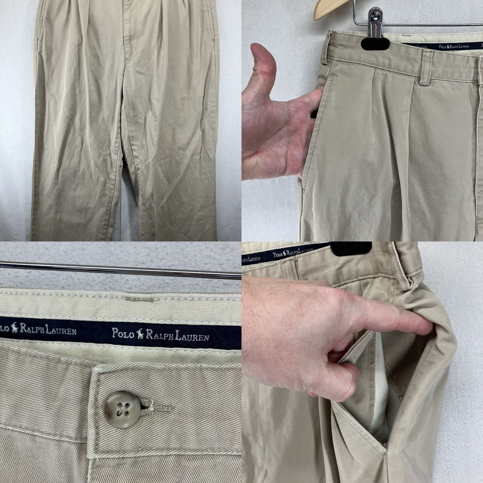 Polo Ralph Lauren VINTAGE Polo Ralph Lauren Andrew Pant Chino Beige 90s Mens Regular 35x31 Pants Size US M / EU 48-50 / 2 - 8 Thumbnail