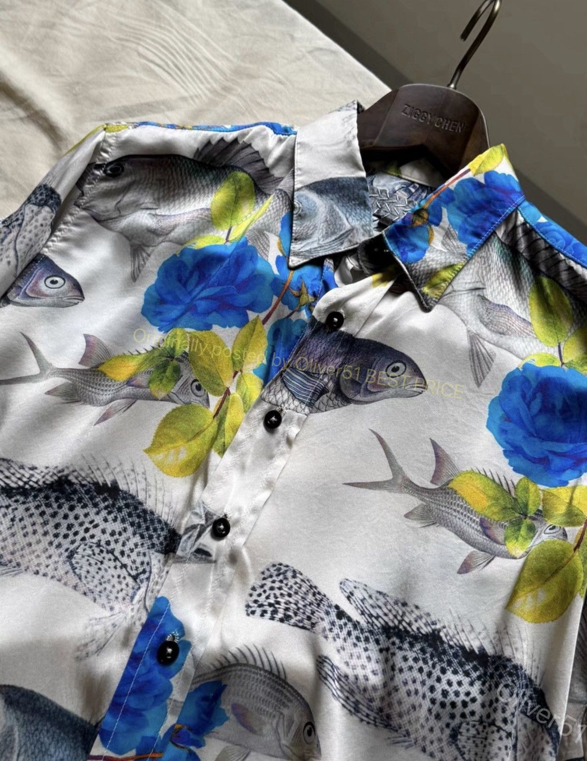 Geoffrey B. Small Geoffrey B. Small GBS aquarium fish silk shirt YYYY17/2610 Size US S / EU 44-46 / 1 - 4 Thumbnail