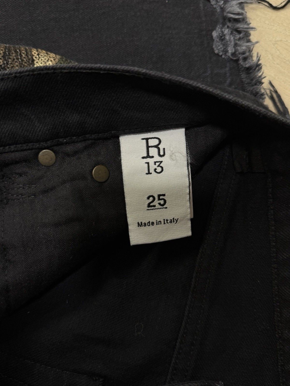 R13 R13 Universe Appean Moana Sequin Denim Camo Boyfriend Jeans Size 25" / US 0 / IT 36 - 16 Thumbnail