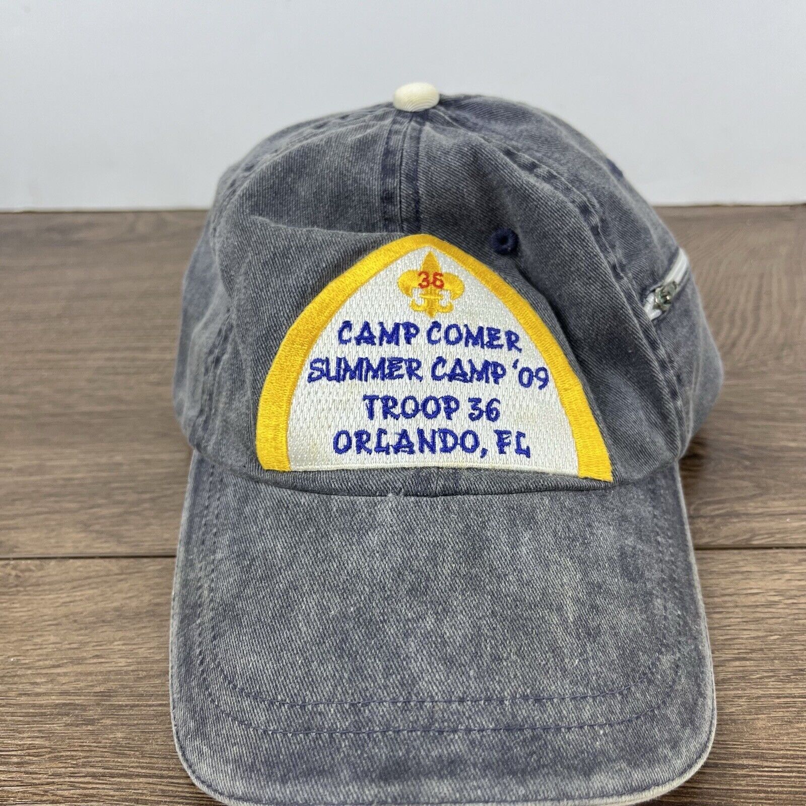 Other Camp Comer Hat Troop 36 Orlando Florida Gray Hat Adjustable Size ONE SIZE - 3 Thumbnail