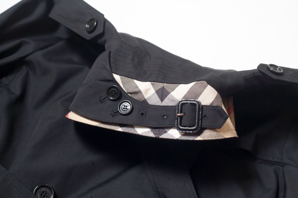 Burberry Burberry Sandringham Short Black Trench Coat Nova Check Size M / US 6-8 / IT 42-44 - 9 Thumbnail