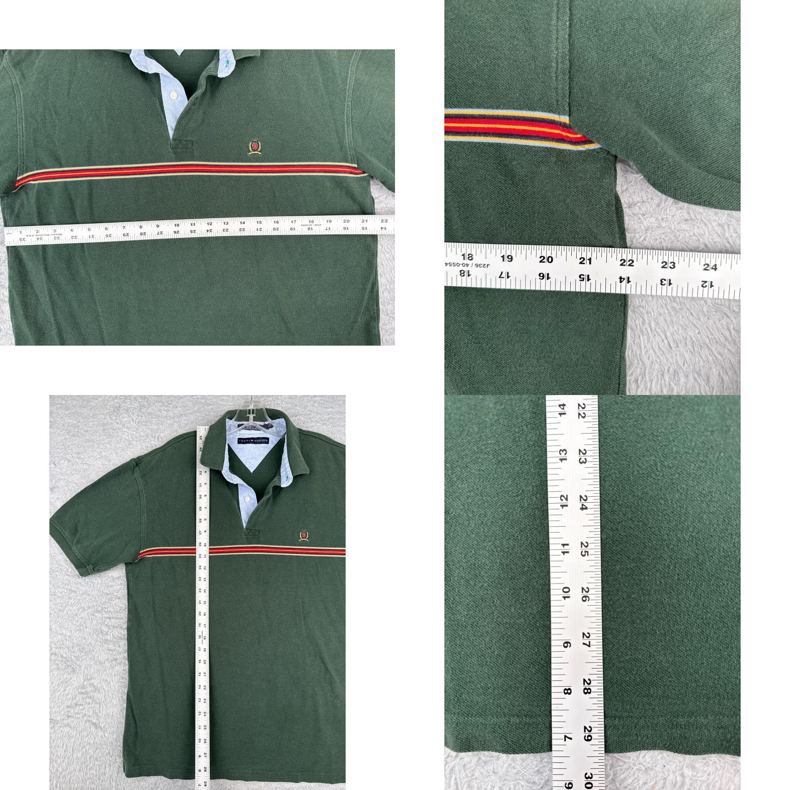 Tommy Hilfiger Tommy Hilfiger Green Polo Shirt Men XL Short Sleeve Cotton Slim Fit Activewear Size US XL / EU 56 / 4 - 8 Thumbnail