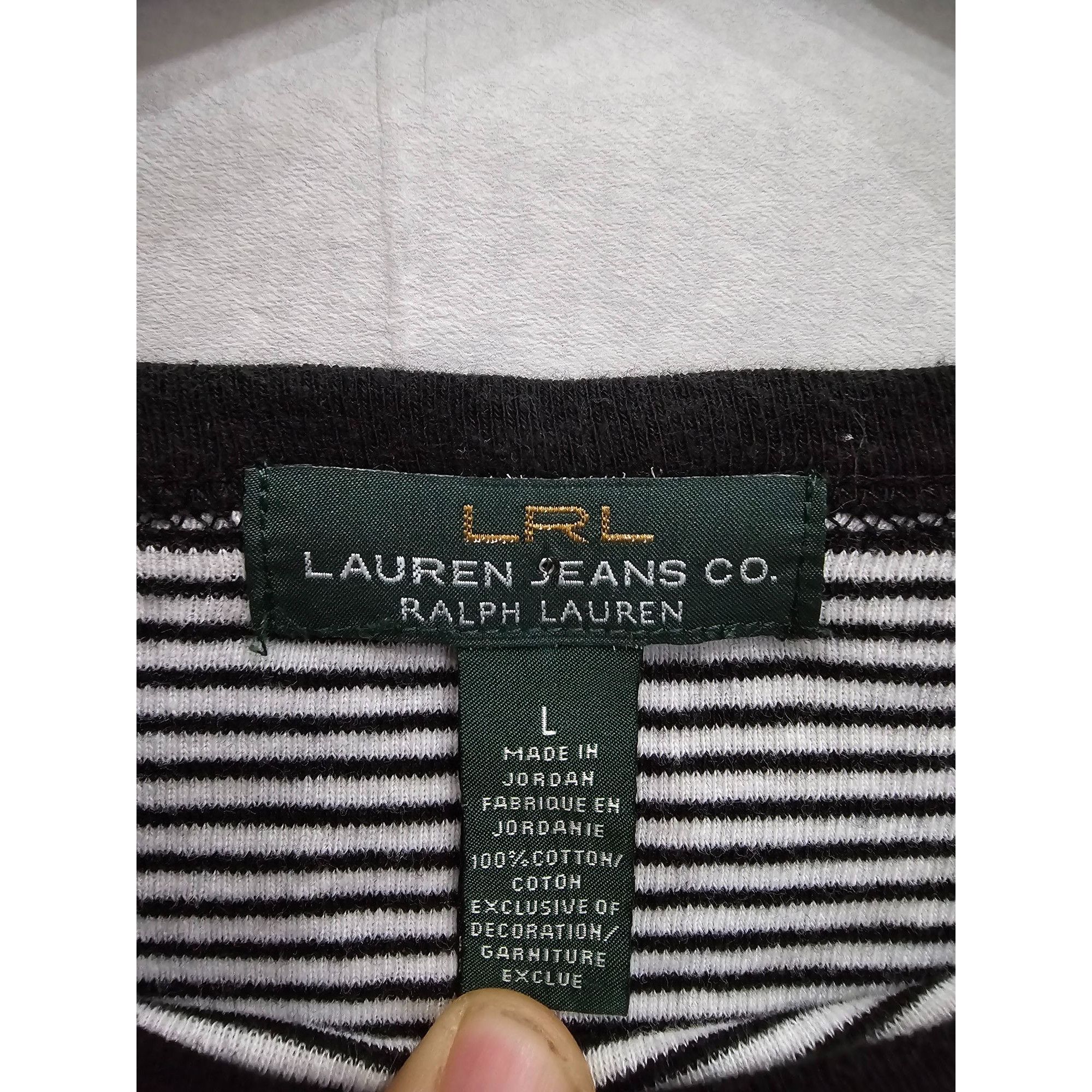 Polo Ralph Lauren LAUREN JEANS RALPH LAUREN Top Cotton Striped Boat Neck 3/4 S Size L / US 10 / IT 46 - 3 Thumbnail