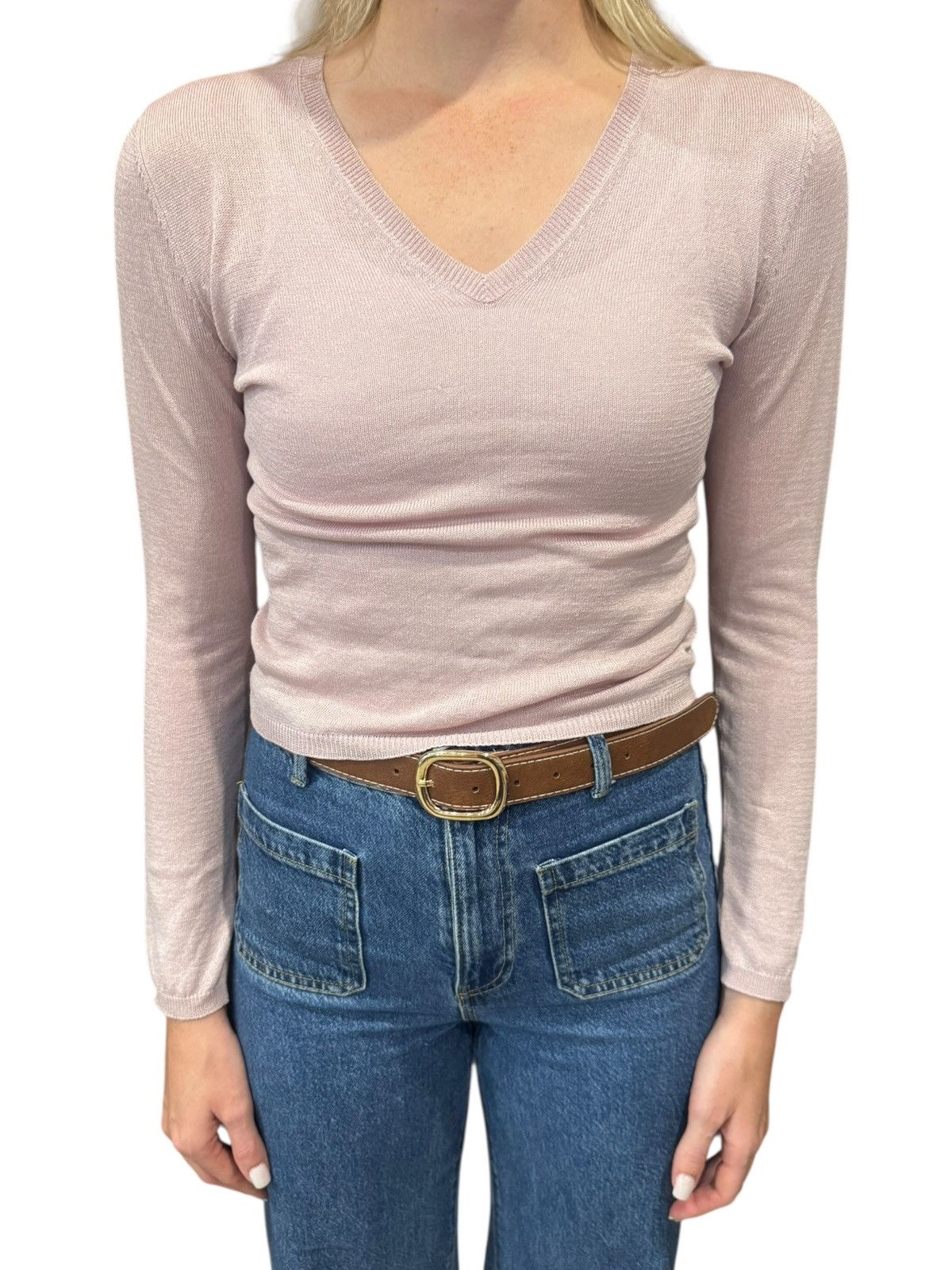 Jil Sander Jil Sander Wool V- Neck Ladies Pullover Jumper Sweater Small Size S / US 4 / IT 40 - 1 Thumbnail