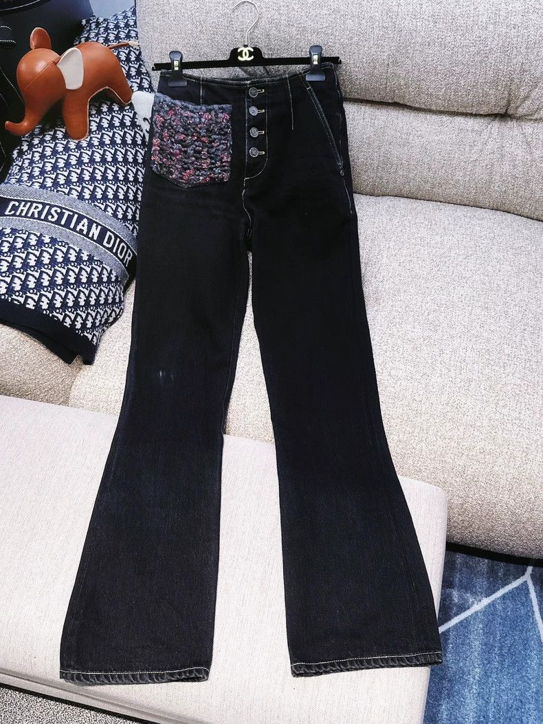 Chanel Chanel 22A High-end Handicraft Workshop Black wool pocket Size 25" / US 0 / IT 36 - 1 Thumbnail