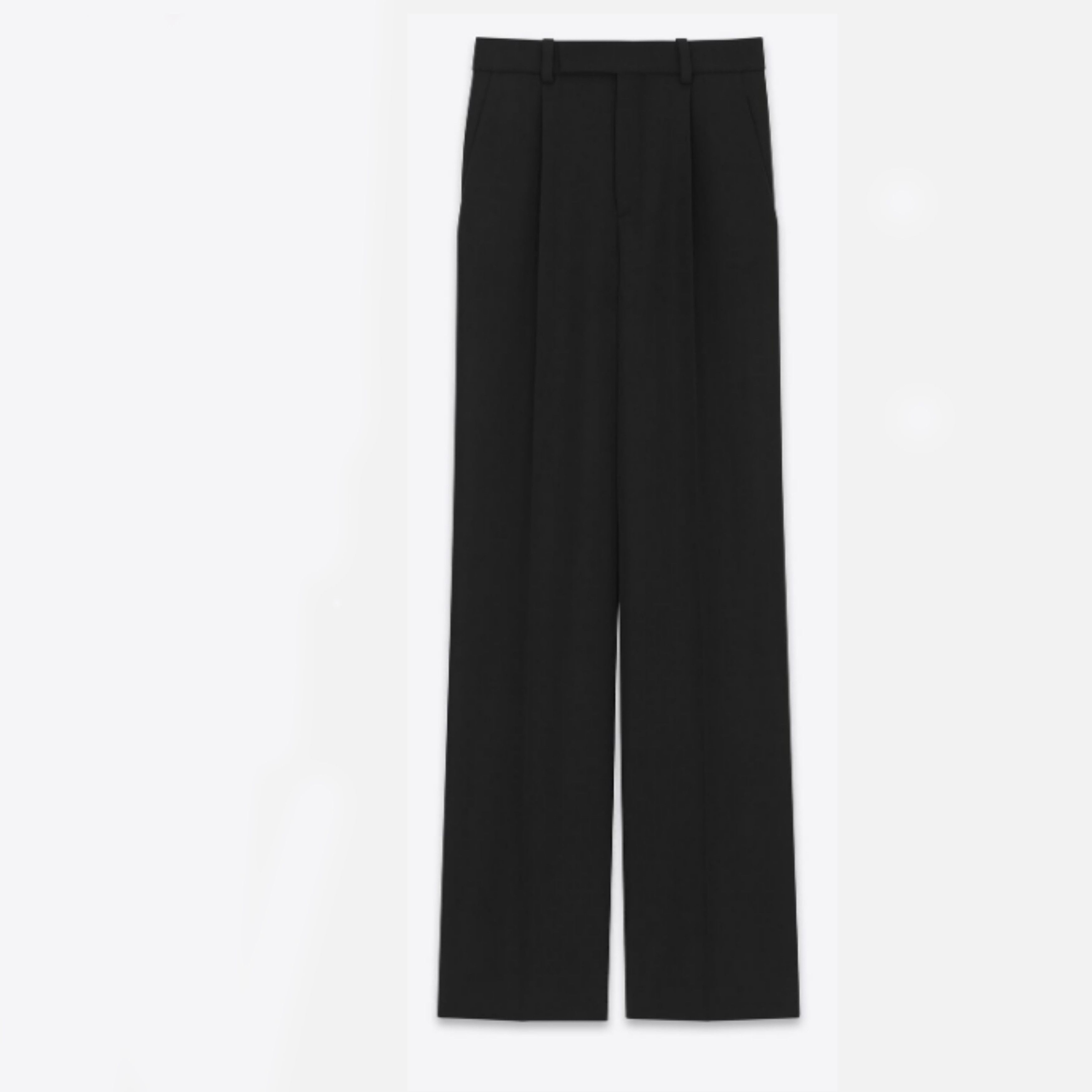 Saint Laurent Paris o1s1wg111224 Pantalons Taille Haute Jambe Pant in Black Size US 30 / EU 46 - 1 Preview
