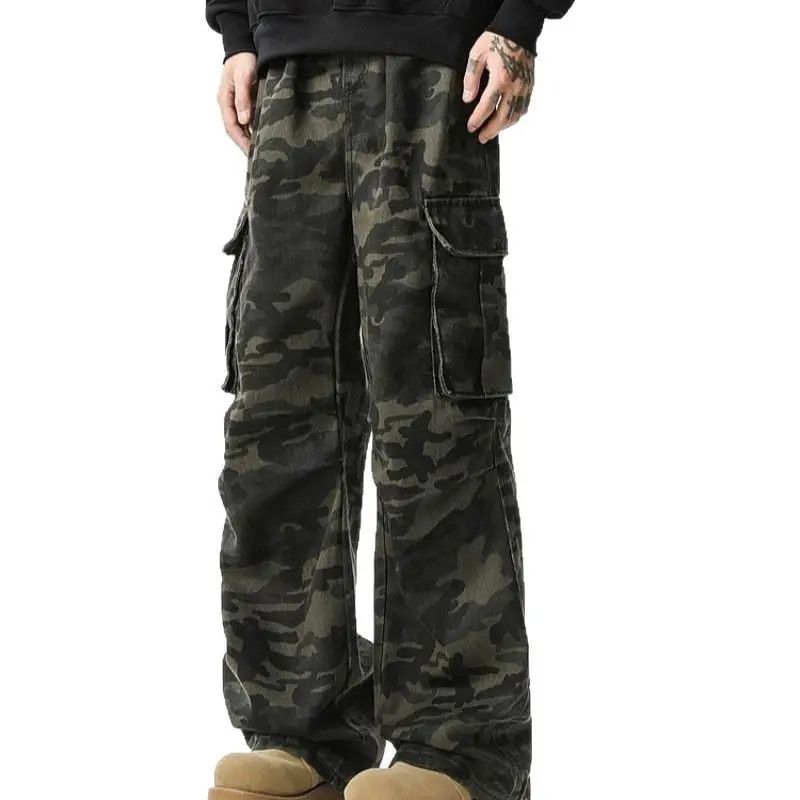 Japanese Brand Retro loose camouflage micro flared jeans Size US 32 / EU 48 - 5 Thumbnail