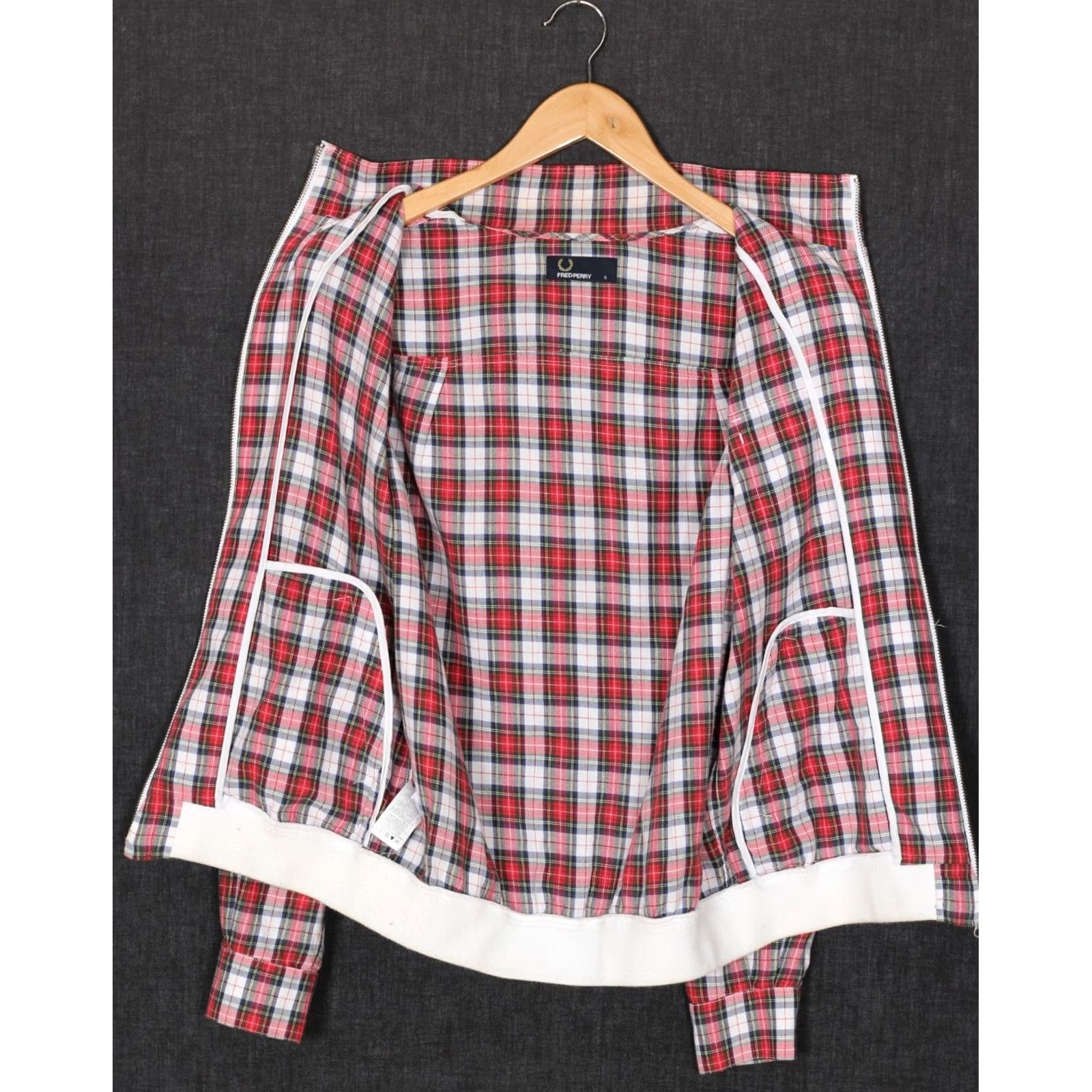 Fred Perry FRED PERRY Lightweight Jacket Men Size S Bomber Flannel Shirt Style Plaid Casual, Multicoloured, Full Zip, Cotton, 3-Season Jacket, Regular Fit, Mens Size US S / EU 44-46 / 1 - 5 Thumbnail