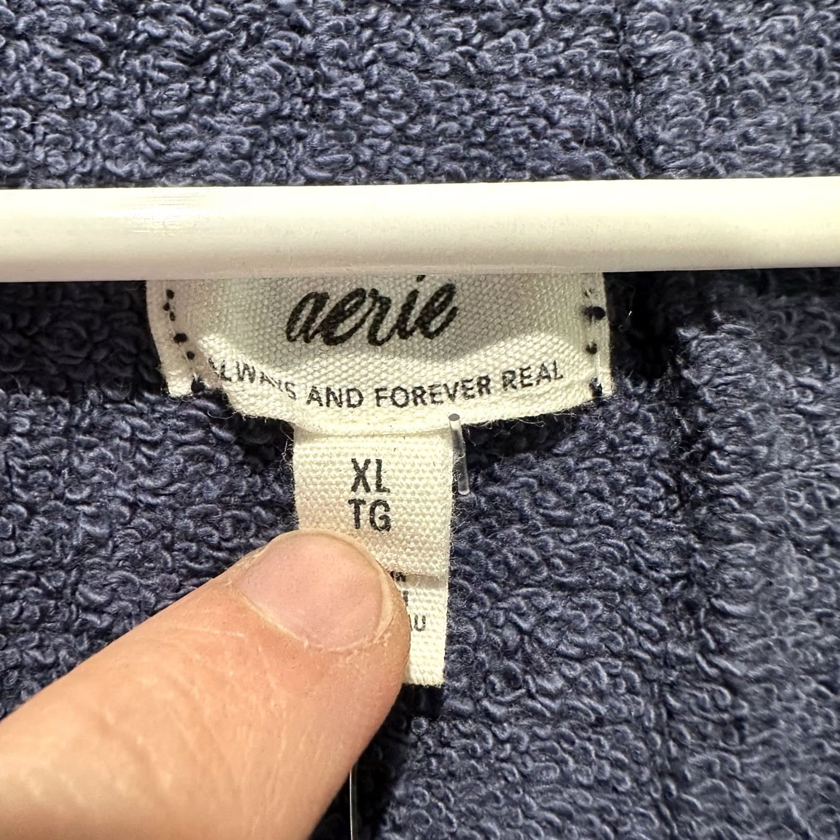 Vintage Aerie Sweatshirt Womens XL Blue Boho Oversized Pullover NWT (New with Tags) Size XL / US 12-14 / IT 48-50 - 4 Thumbnail