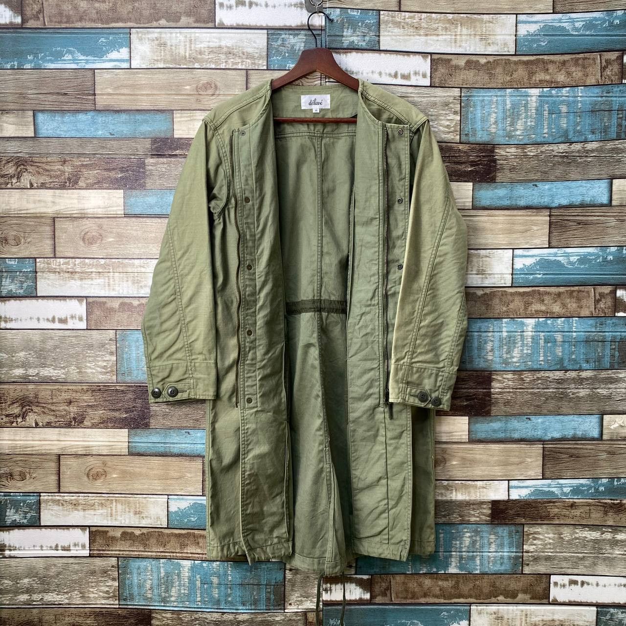 Japanese Brand DE'LAVE JAPAN PARKA FADED GREEN MILITARY ROUNDNECK COLLAR Size US S / EU 44-46 / 1 - 9 Thumbnail