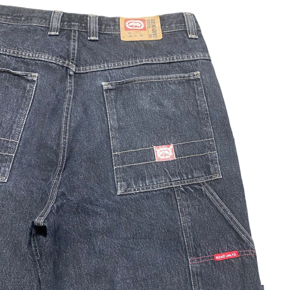Ecko Unltd. Vintage Ecko Untld Black Denim Carpenter Baggy Pants Size US 37 - 12 Thumbnail