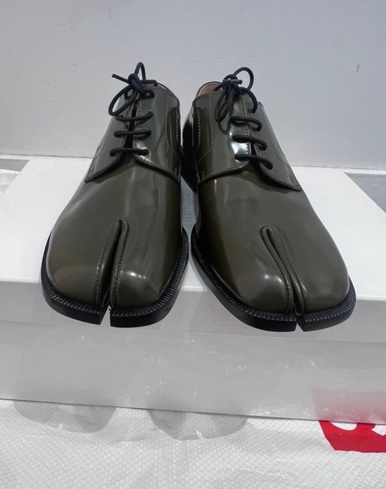 Maison Margiela Tabi lace up olive green Size US 9 / IT 39 - 1 Thumbnail