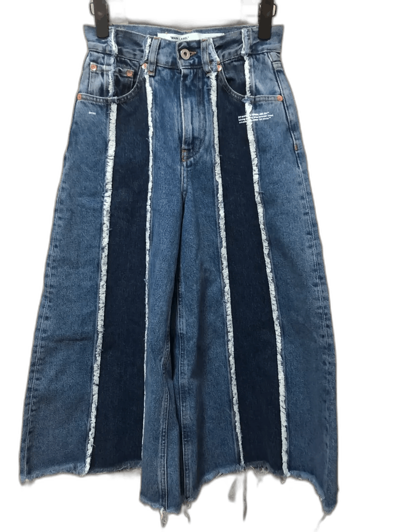Off-White OFF White Wide Leg Denim Pants Size US 26 / EU 42 - 1 Thumbnail