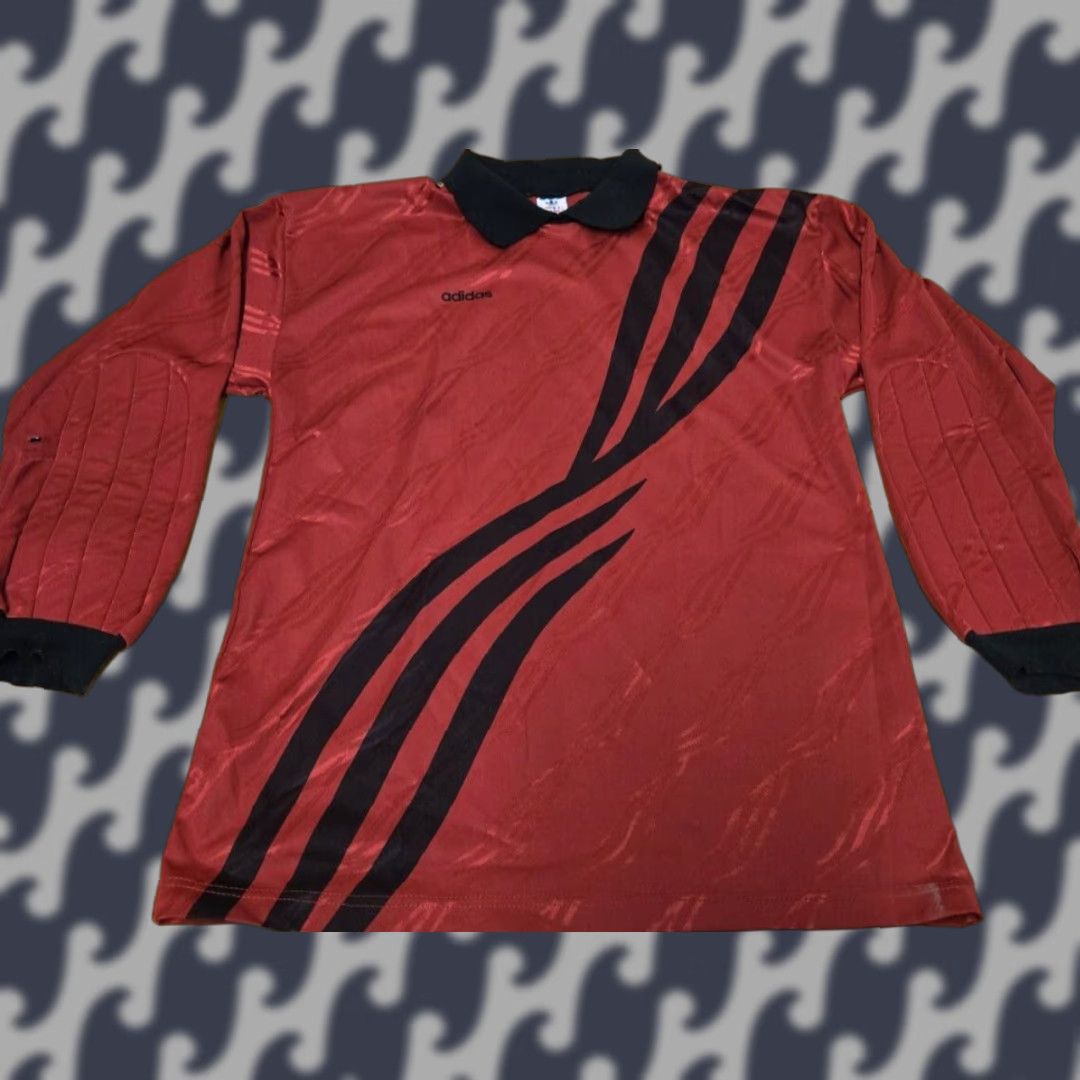 Adidas VINTAGE adidas Soccer Shirt Men M Red 90s Jersey Football Football Mens Medium Adidas Shirt Size US M / EU 48-50 / 2 - 1 Thumbnail