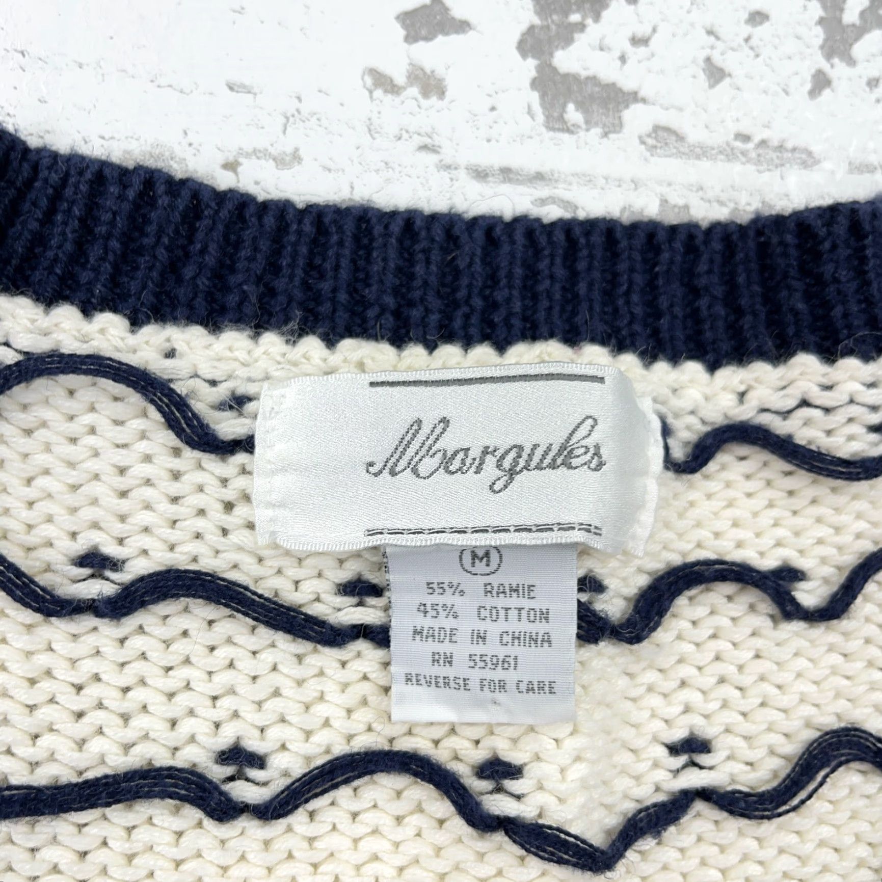 Vintage VINTAGE Margules Sweater Women Medium Nordic Birdseye Cricket Deep V Neck Boho Size M / US 6-8 / IT 42-44 - 4 Thumbnail