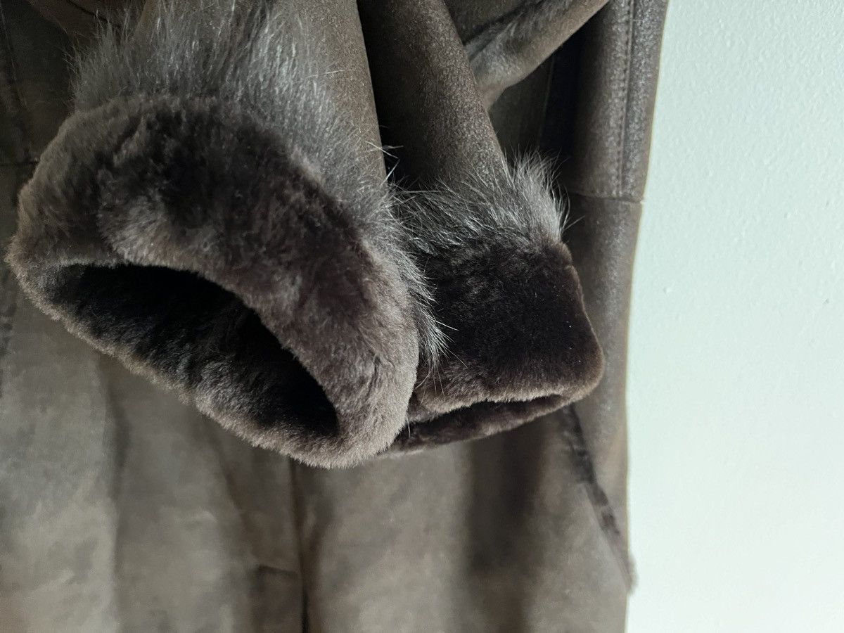 Genuine Leather × Other Dark Brown Womens Lightweight Spanish Shearling Coat S Size S / US 4 / IT 40 - 14 Thumbnail