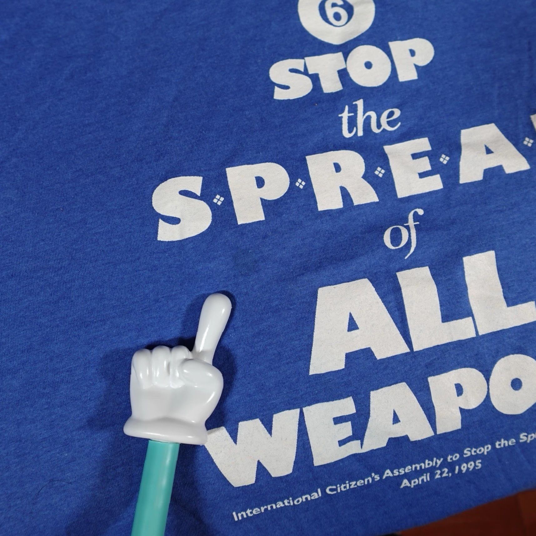 Vintage Vintage Stop The Spread Of Weapons T Shirt Mens XL (Fits Slim L) Made In USA 90s Size US L / EU 52-54 / 3 - 2 Thumbnail