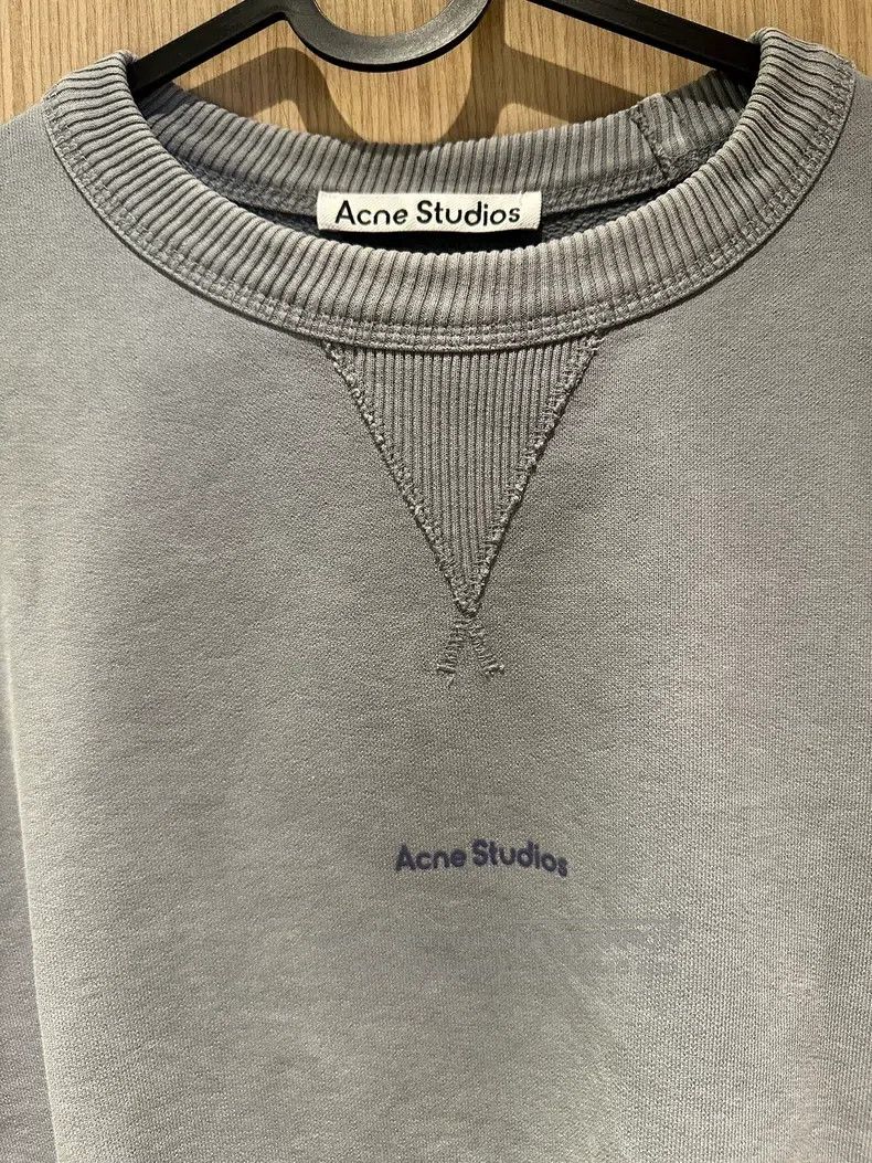 Acne Studios Acne Studios Logo Crewneck Sweatshirt, Misty Blue Size US XS / EU 42 / 0 - 3 Thumbnail