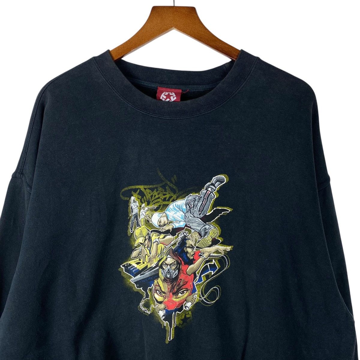 Tribal Streetwear × Vintage Vintage 90s Grafiti Tribal Streetwear Hoodie Size US XL / EU 56 / 4 - 2 Thumbnail