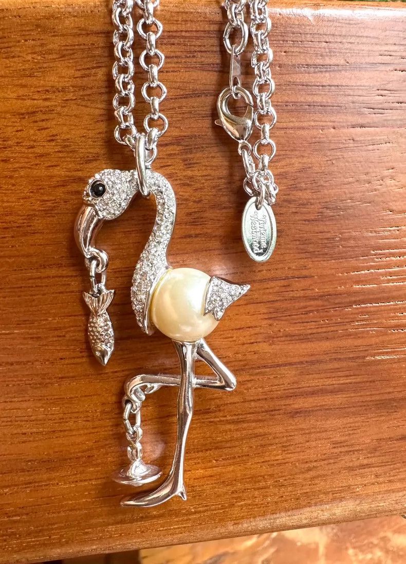 Vivienne Westwood Vivienne Westwood Pearl Stork Flamingo ➕ Saturn Limited Ed Size ONE SIZE - 2 Thumbnail