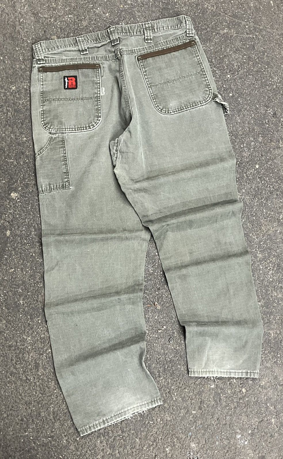 Carhartt × Vintage Wrangler Riggs cargo workwear pants carhartt style green Size US 36 / EU 52 - 2 Thumbnail