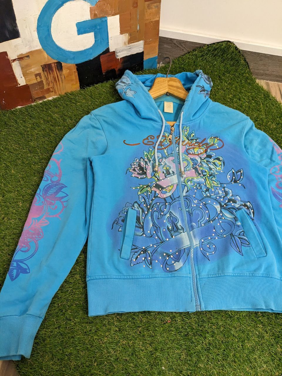 Christian Audigier × Ed Hardy × Vintage Vintage Ed Hardy x Christian Audigier Hoodie Size M / US 6-8 / IT 42-44 - 2 Thumbnail