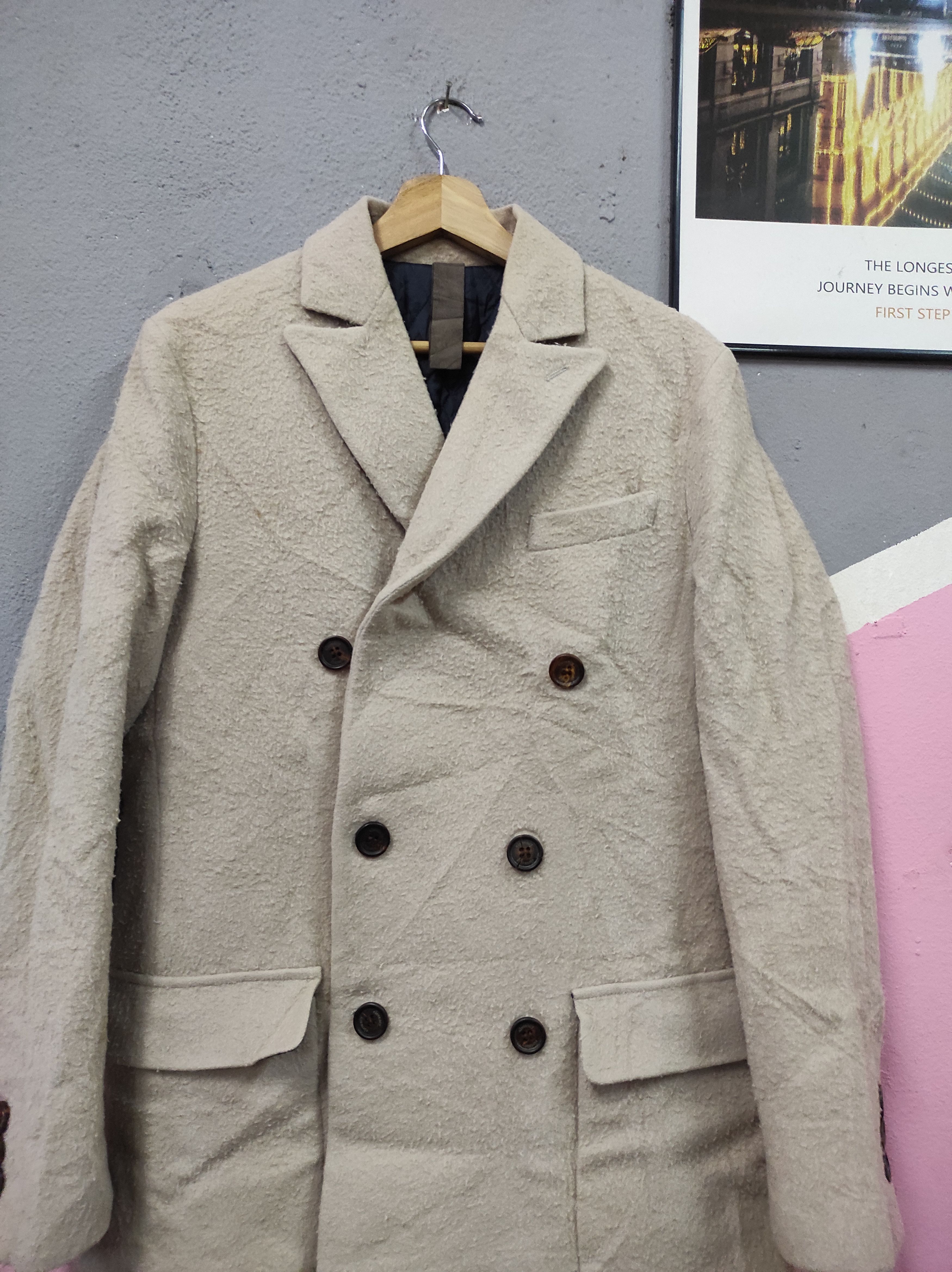 Eleventy ELEVENTY WOOL DOUBLE BREASTED COAT OVERCOAT Size US S / EU 44-46 / 1 - 2 Thumbnail