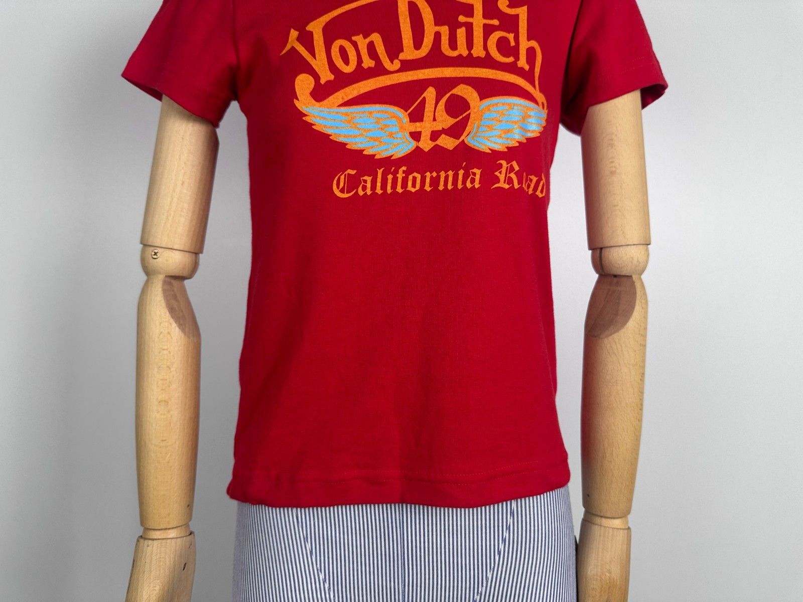 Von Dutch Von Dutch Vintage Womens Crop Top T Shirt Red y2k Size M\L Size M / US 6-8 / IT 42-44 - 4 Thumbnail
