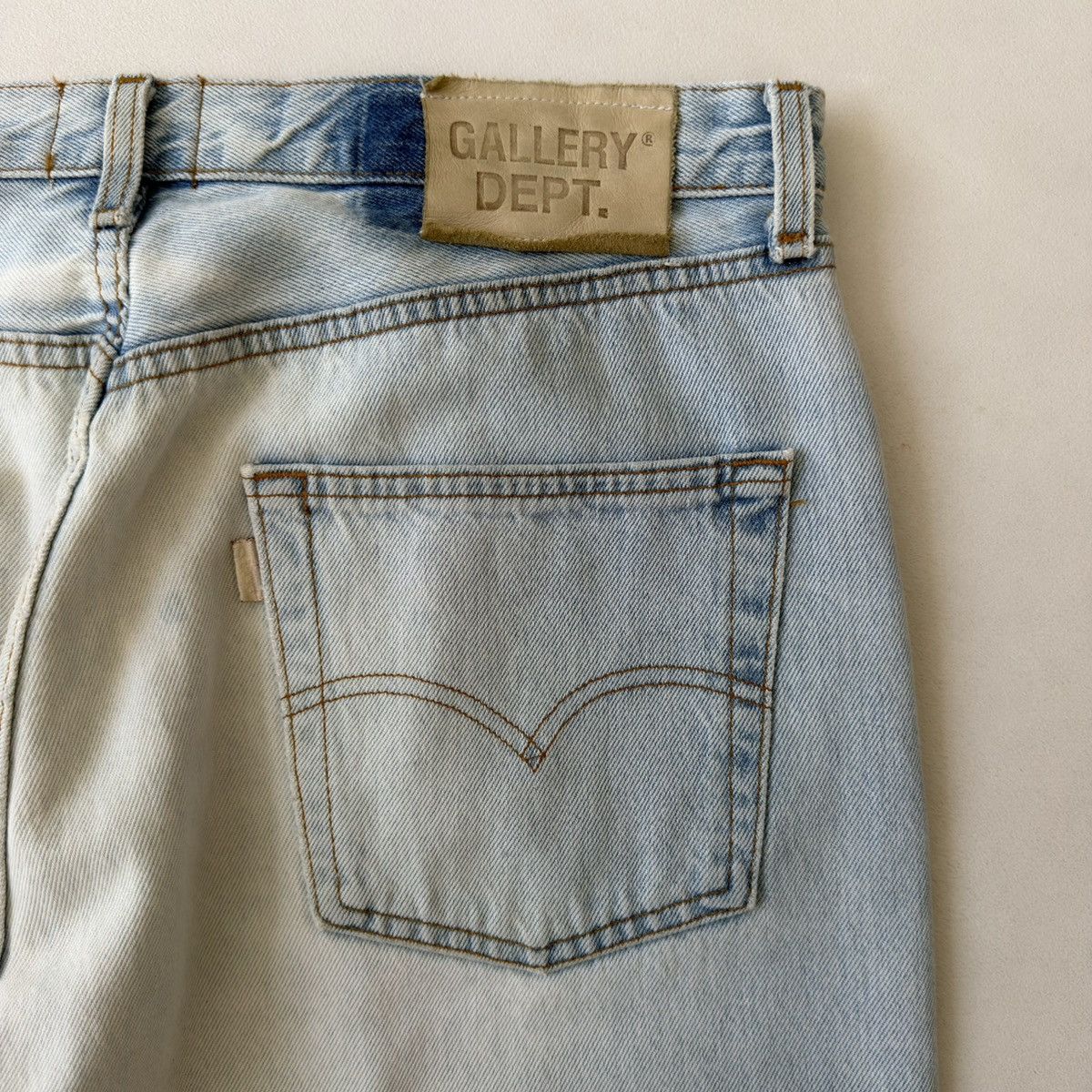 Gallery Dept. Ken 5001 Reworked Washed Blue Jeans Size US 34 / EU 50 - 18 Thumbnail