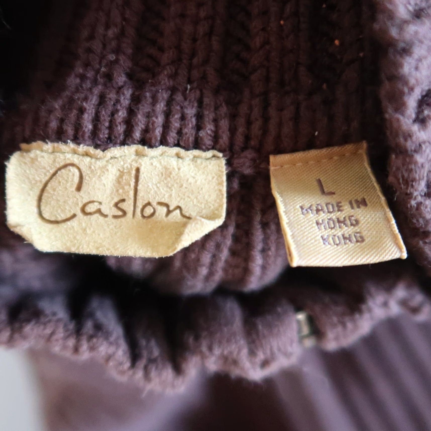 Vintage VINTAGE Caslon Dark Brown Ribbed Knit 1/4 Zip Cotton Sweater L Size L / US 10 / IT 46 - 5 Thumbnail