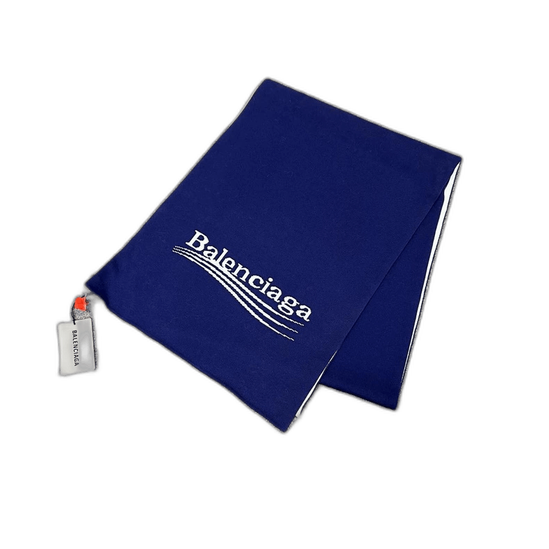 balenciaga wave logo double-sided scarf