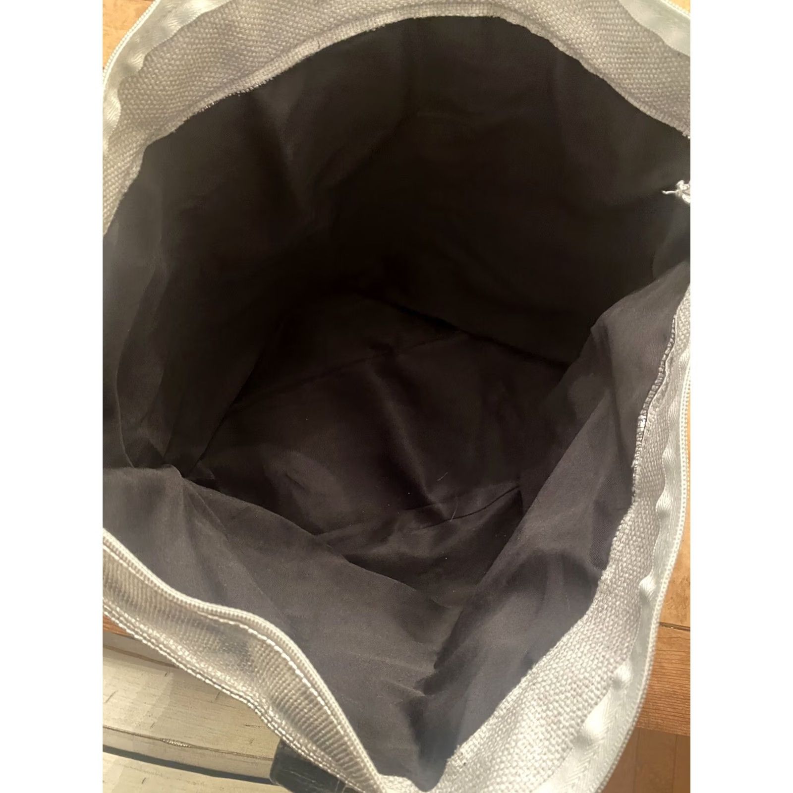 Victoria's Secret Victoria's Secret Tote Bag Weekender X-Large Silver/Black PVC Logo Buttons Zip Size ONE SIZE - 4 Thumbnail