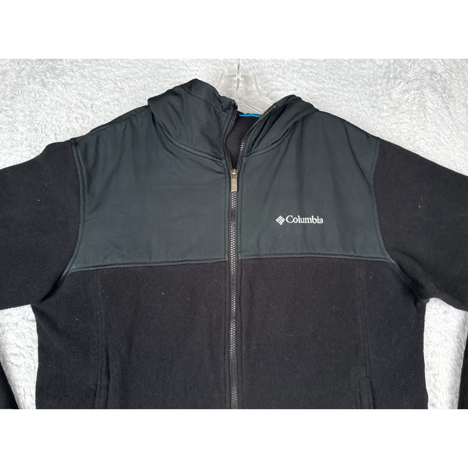 Vintage Columbia Jacket Womens Large Black Hooded Fleece Full Zip Hiking Outdoor Warm Size L / US 10 / IT 46 - 4 Thumbnail