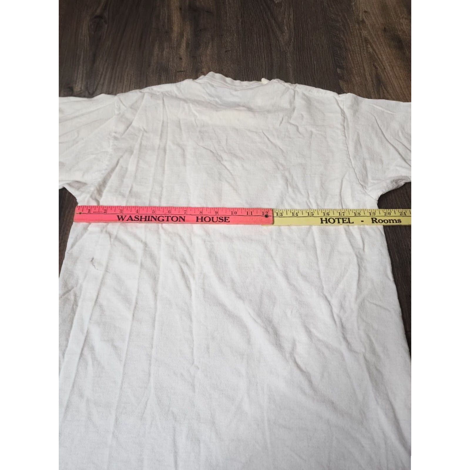 Fruit Of The Loom VINTAGE 90s QVC America Tour Fruit of the Loom White Cotton Short Sleeve Graphic T Shirt Mens Large Size US L / EU 52-54 / 3 - 3 Thumbnail