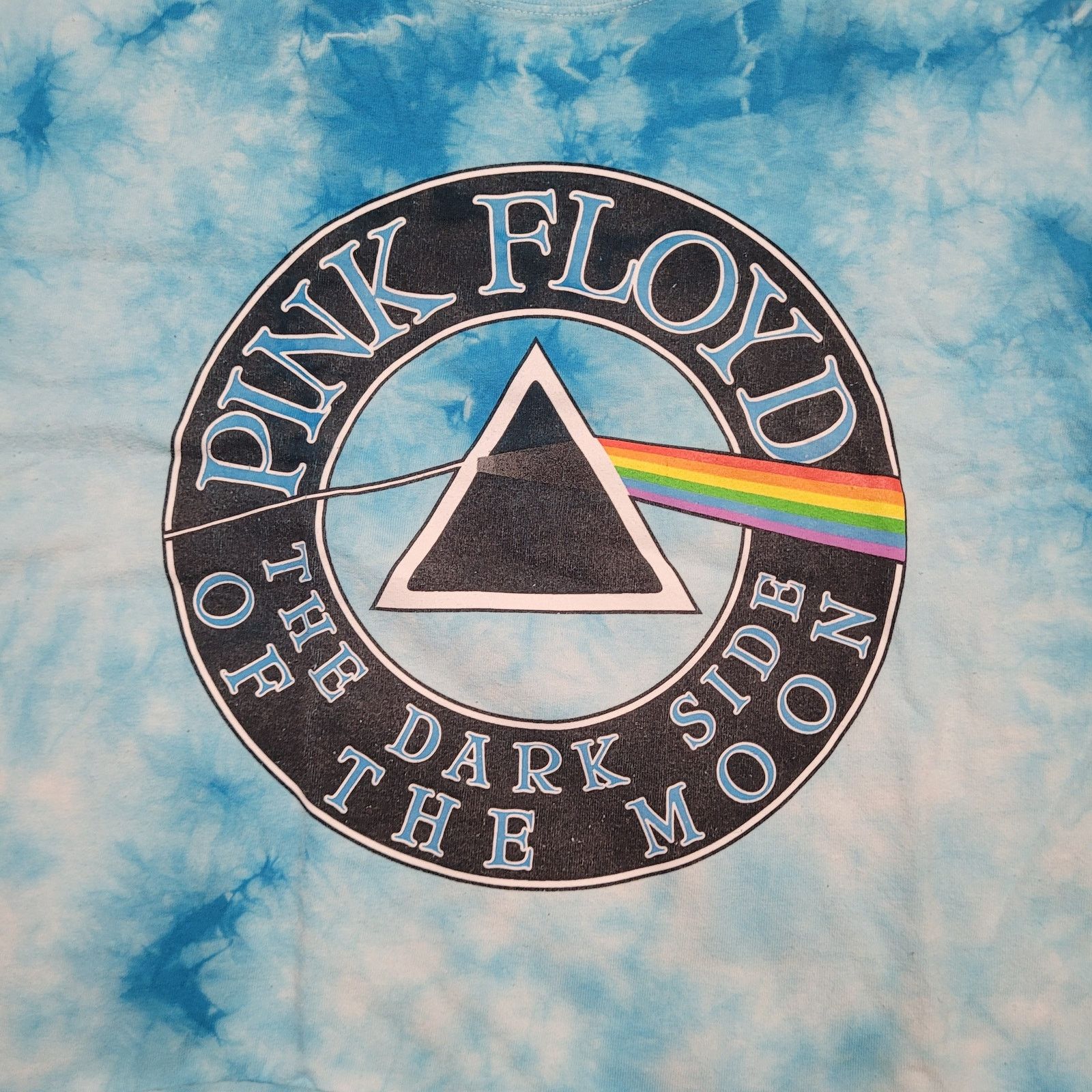 Pink Floyd Pink Floyd Tie-Dye Crop Top Mens L Boxy Fit Cropped Tee Size L / US 10 / IT 46 - 2 Thumbnail
