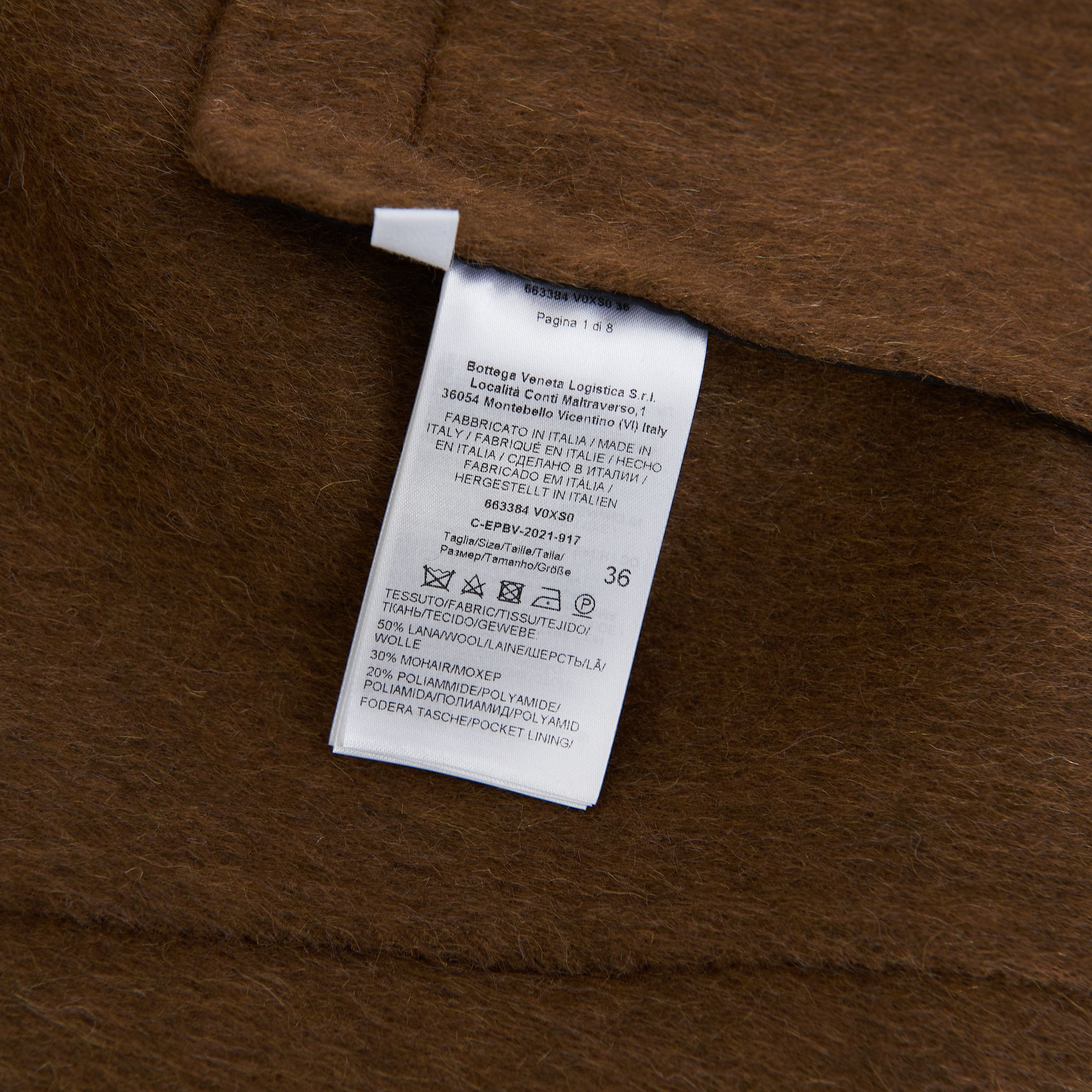 Bottega Veneta Oversized Coat In Double Face Camel Brown Wool & Mohair Size S / US 4 / IT 40 - 12 Thumbnail