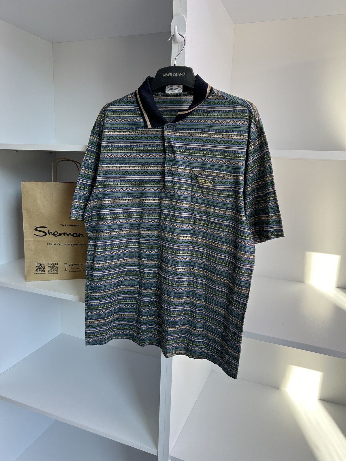Missoni × Vintage Vintage Missoni Striped luxury polo Size US M / EU 48-50 / 2 - 4 Thumbnail