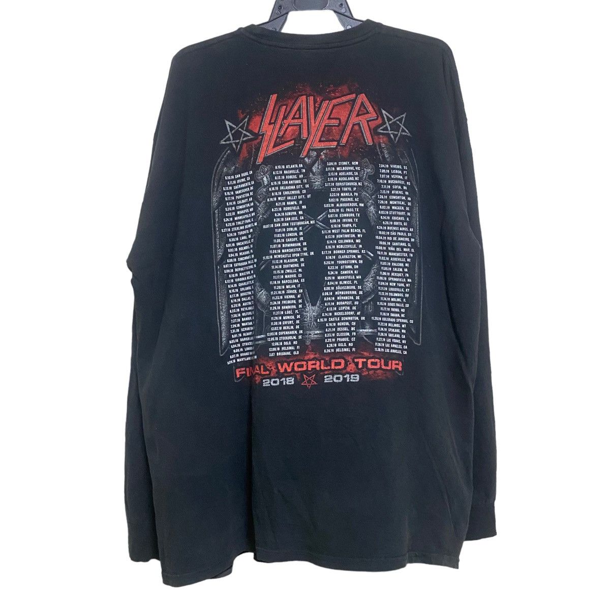 Band Tees SLAYER The Final World Tour 2018 Merch Size US XL / EU 56 / 4 - 5 Thumbnail