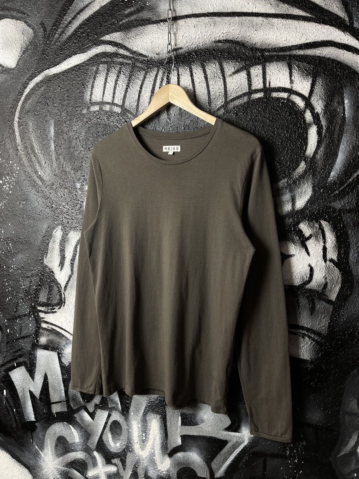 Reiss Reiss Casual Khaki Long Sleeve T-Shirt Men’s Size Small Size US S / EU 44-46 / 1 - 1 Thumbnail