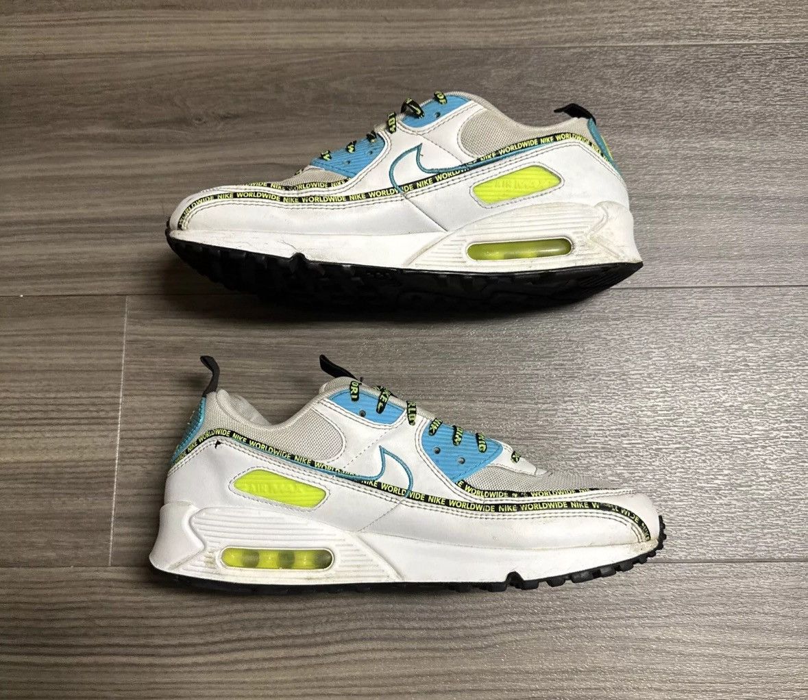 Nike Nike Air Max 90 SE Worldwide Pack - Blue Fury Volt Size US 10 / EU 43 - 3 Thumbnail