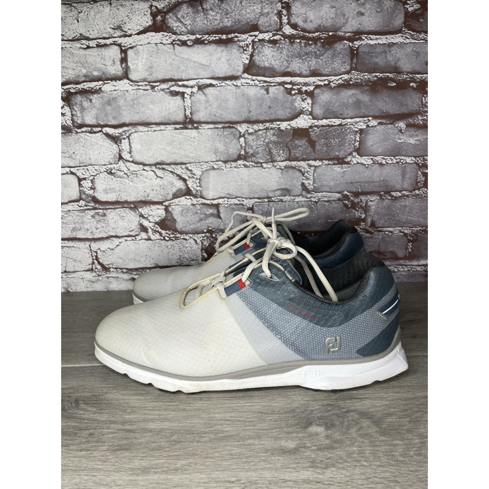 Footjoy FootJoy Golf PRO SL SPORT 53854 White Blue Lace Up Shoes Men Size US 12 / EU 45 - 16 Thumbnail