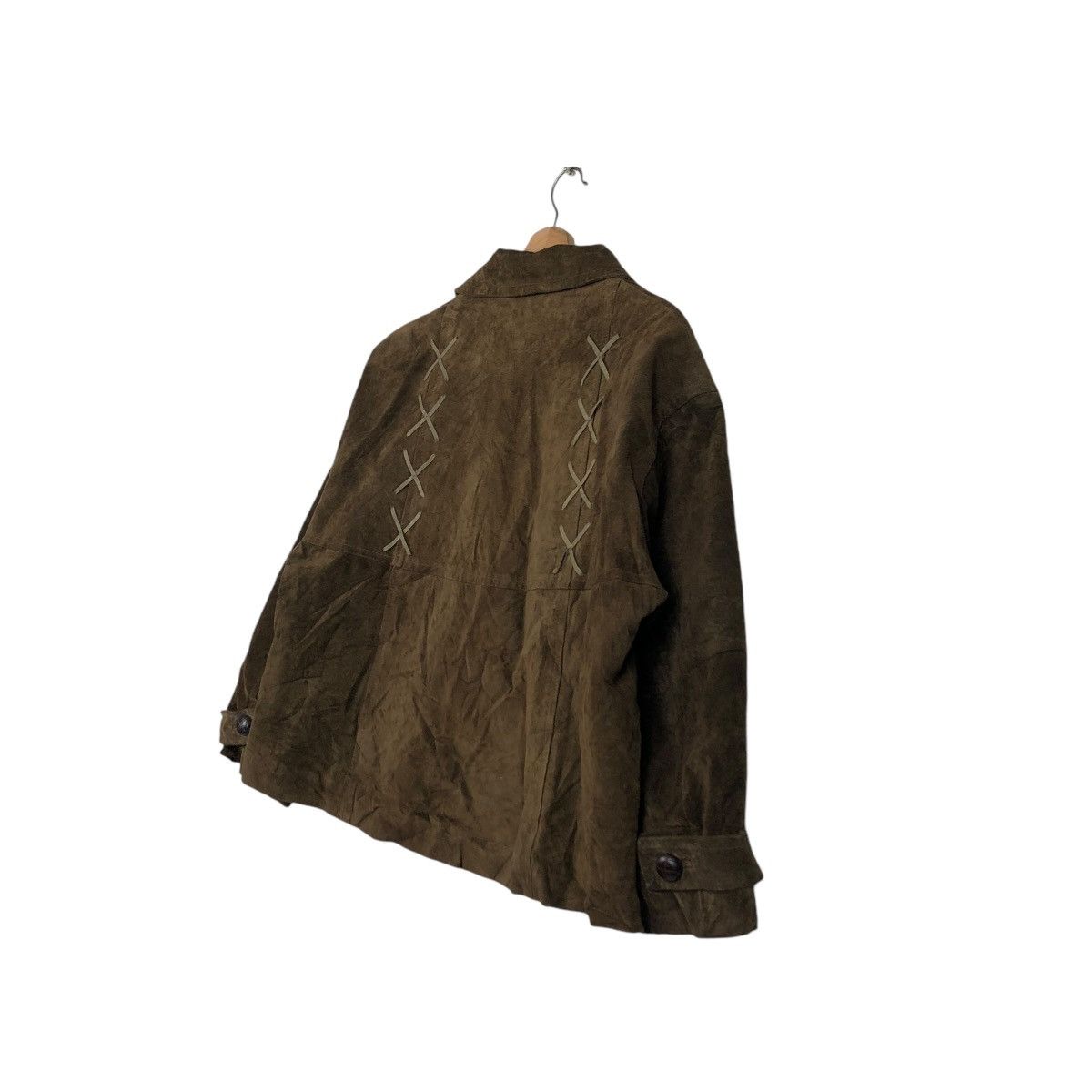 Japanese Brand 🔥VINTAGE SUEDE LEATHER JACKET MISS ALICE ISSEY MIYAKE Size L / US 10 / IT 46 - 12 Thumbnail