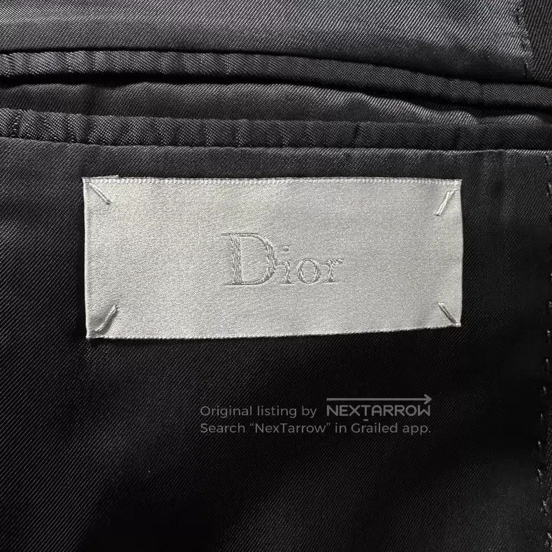 Dior Dior 18fw black double-breasted silk segment collar armban Size 54R - 4 Thumbnail