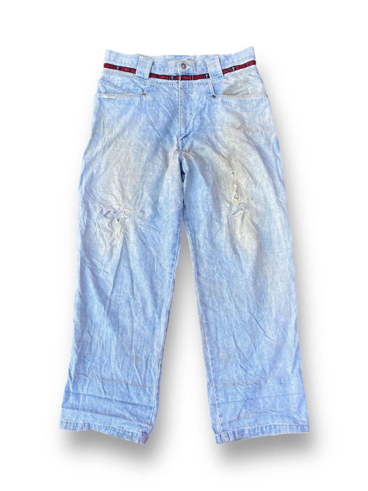 Dogtown × JNCO × Japanese Brand Vintage Dogtown Distressed Baggy Large Pocket Jeans. #D8 Size US 38 / EU 54 - 1 Thumbnail
