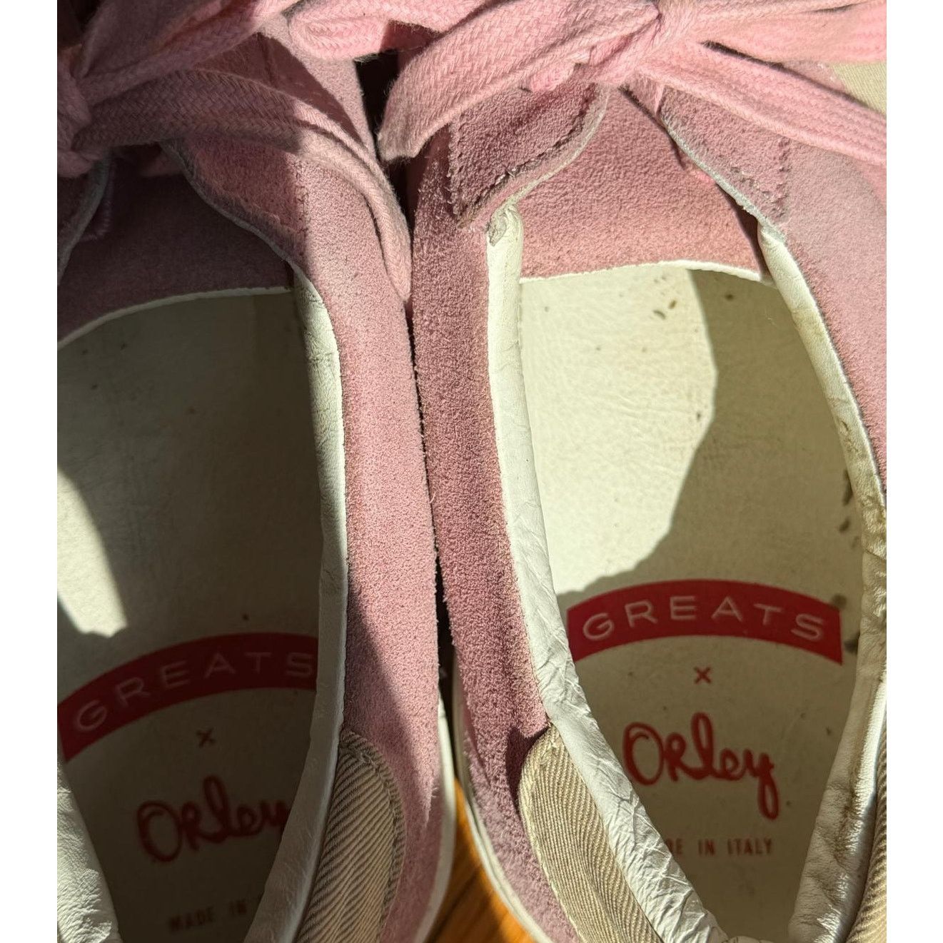 Greats Greats x Orley Pink Suede Royale Sneakers Size US 11 / EU 44 - 5 Thumbnail