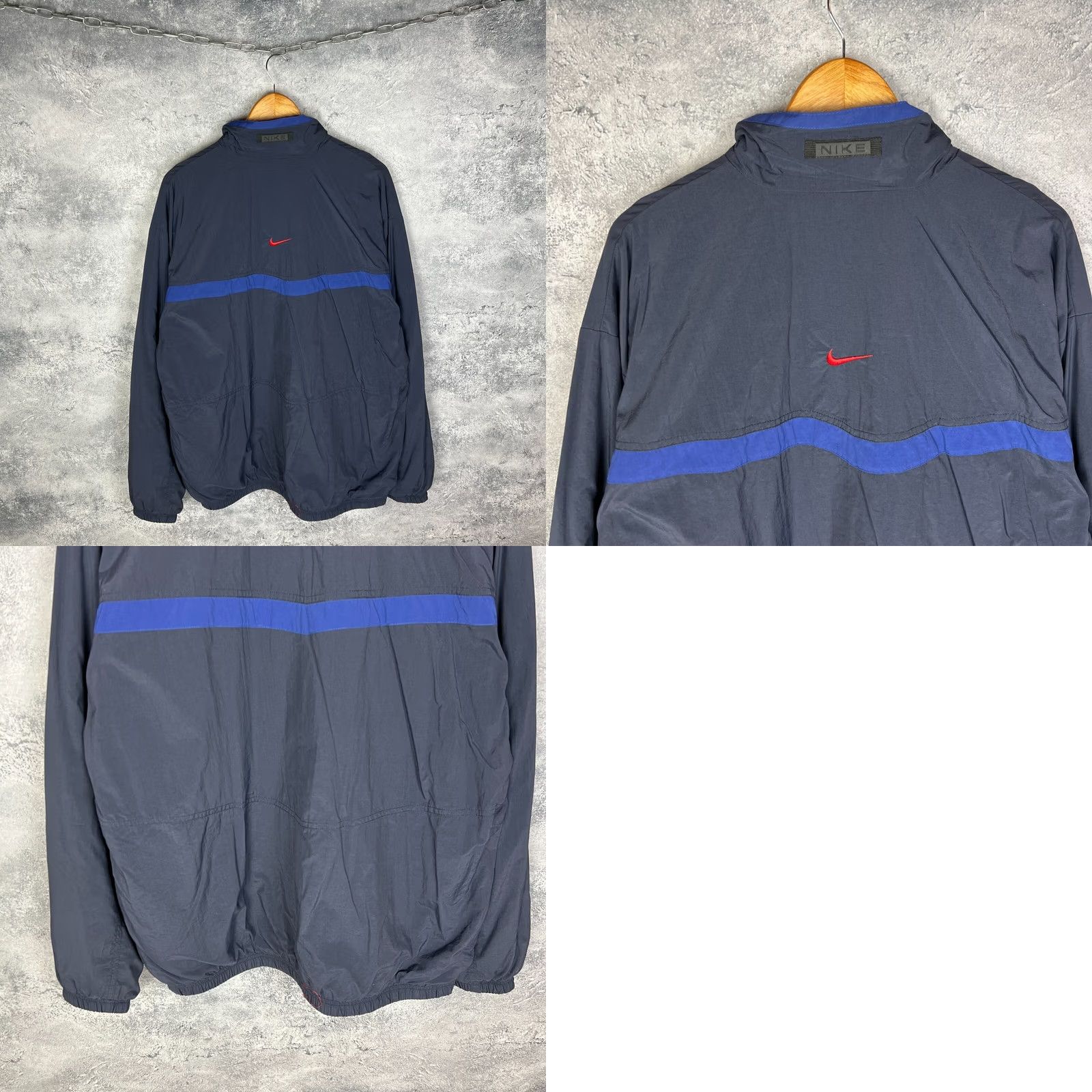 Nike VINTAGE Nike Track Jacket Mens Blue Polyester XL Jacket Size US XL / EU 56 / 4 - 8 Thumbnail